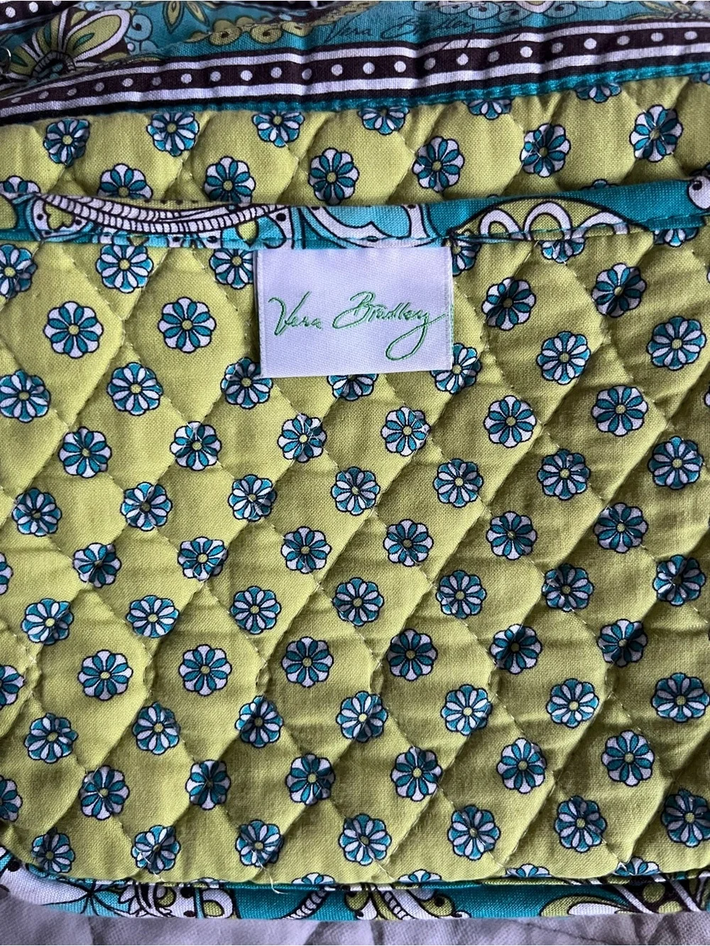 Vera Bradley Quilted Tote — Peacock (Spring 2007)